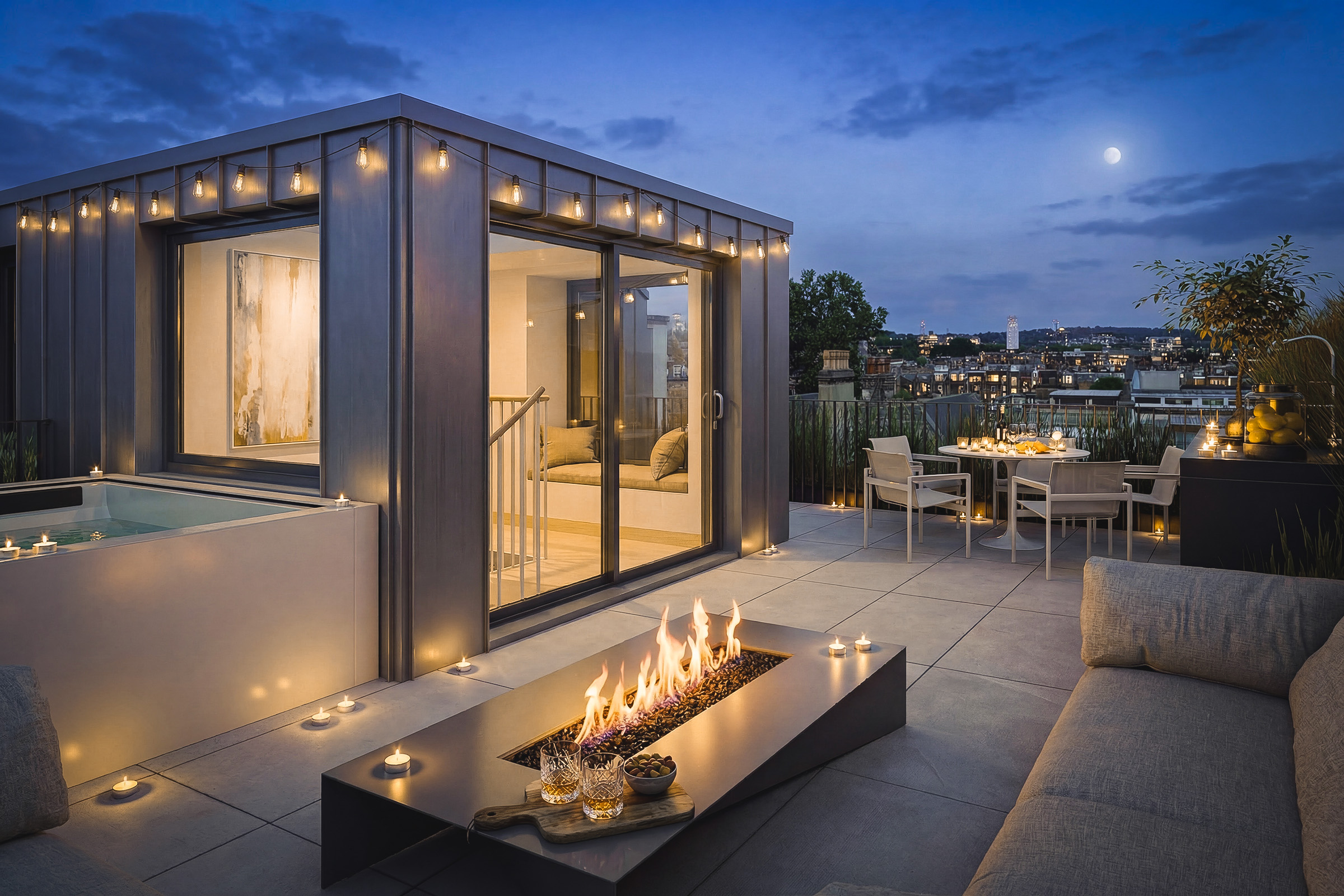 Private Apartment, Roof Terrace 3 (Dusk)