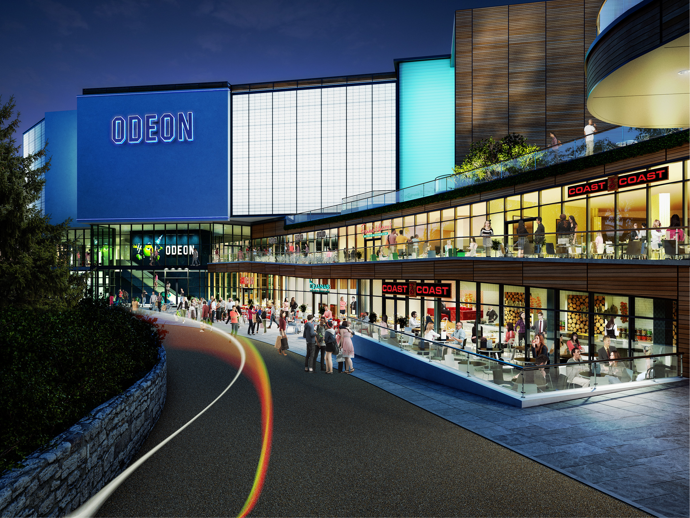 Exeter Road, View 1 (Night Shot)